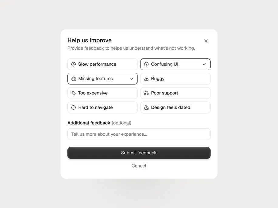 Feedback form