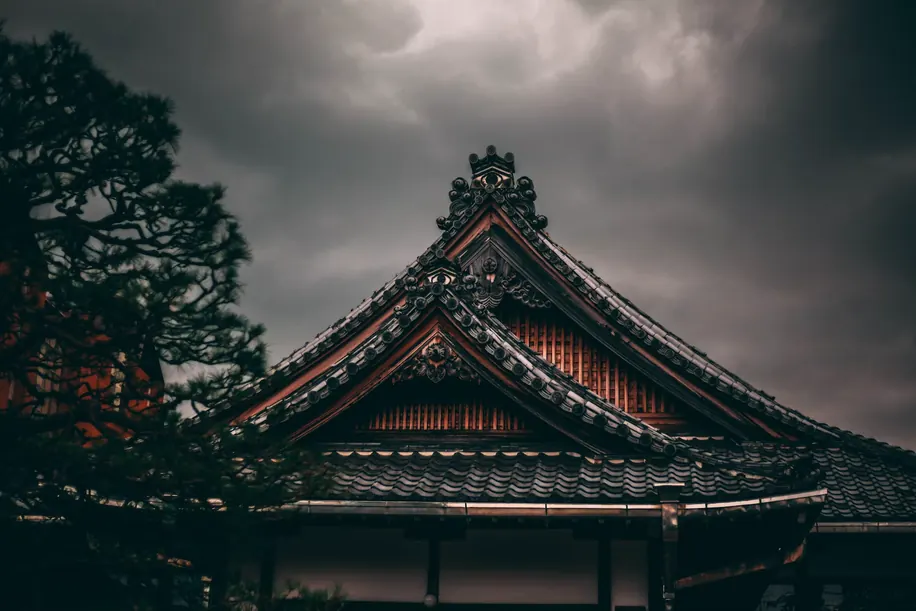Japanese temple roof